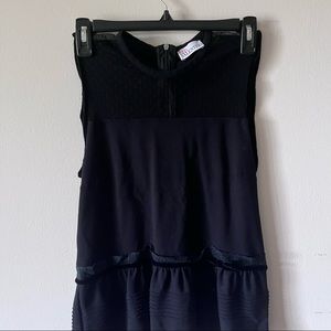 valentino black blouse with polka dot mesh